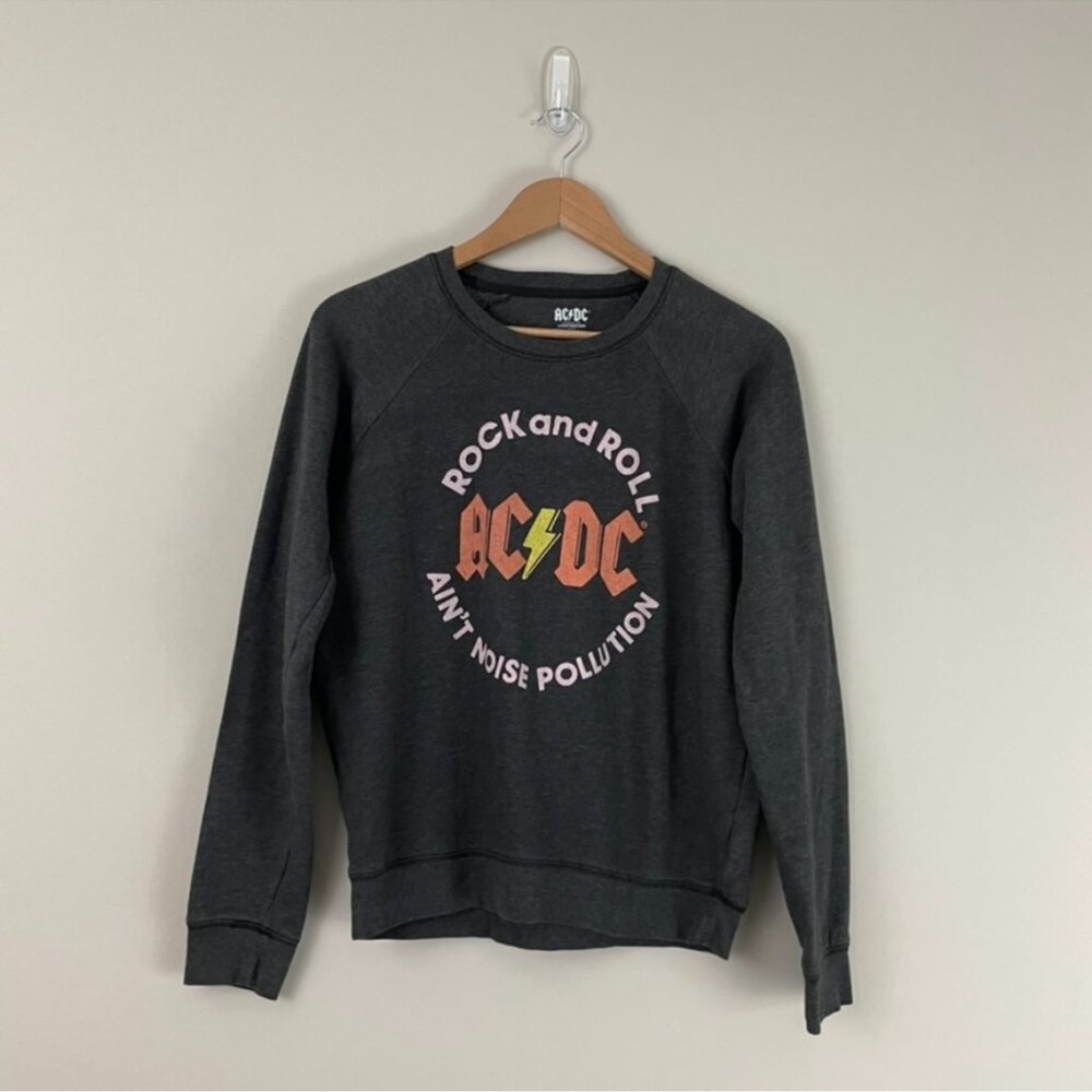 Lucky Brand AC DC Rock & Roll Graphic Sweatshirt Size Small